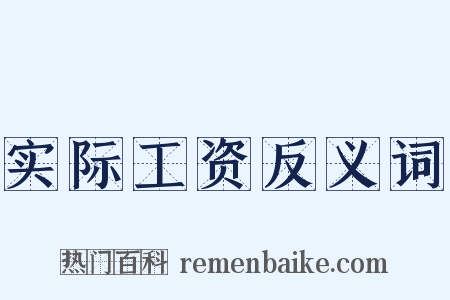 实际工资反义词是什么意思的图片